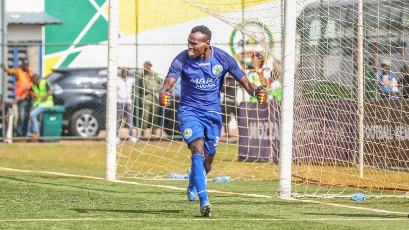 Evans Ouma celebrates Mara Sugar's victory ©Mozzart Bet Cup