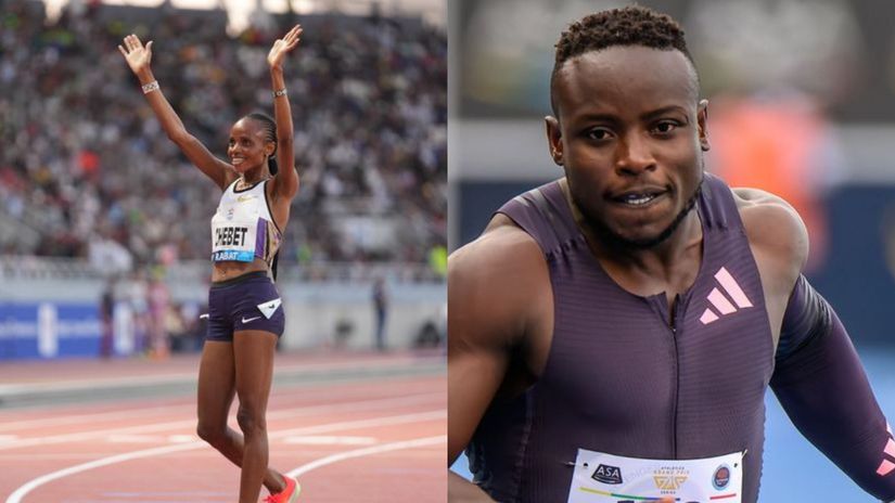 Beatrice Chebet ©Wanda Diamond League/Ferdinand Omanyala © Gallo Images