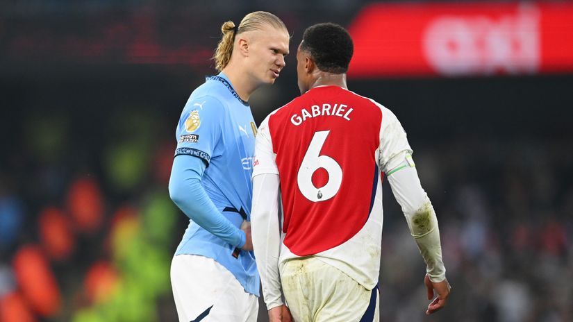 Erling Haaland and Gabriel (©Getty Images)