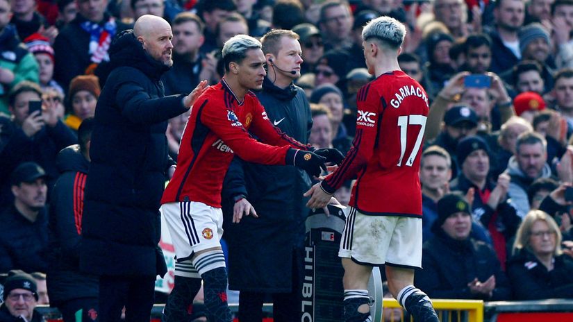Ten Hag, Antony and Garnacho (©Gallo Images)