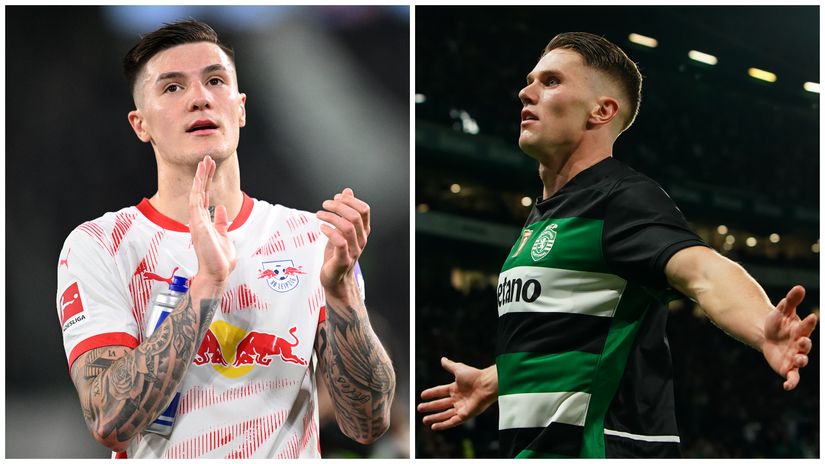 Benjamin Sesko and Viktor Gyokeres (©Getty images)