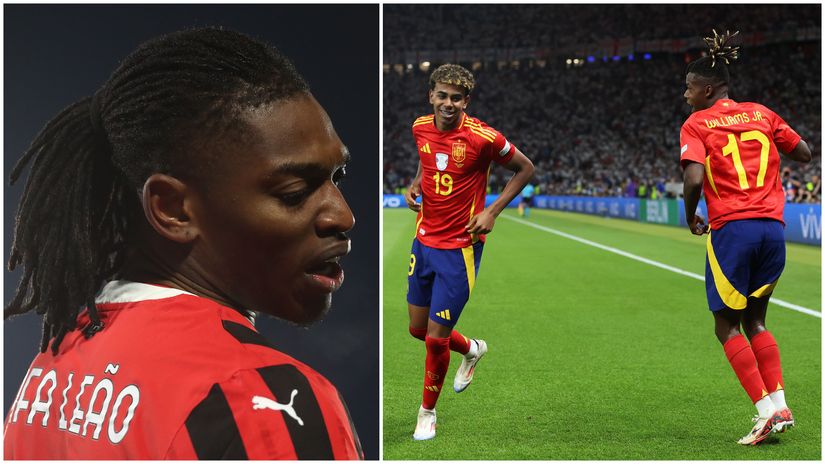 Rafael Leao, Lamine Yamal and Nico Williams (©Getty Images)