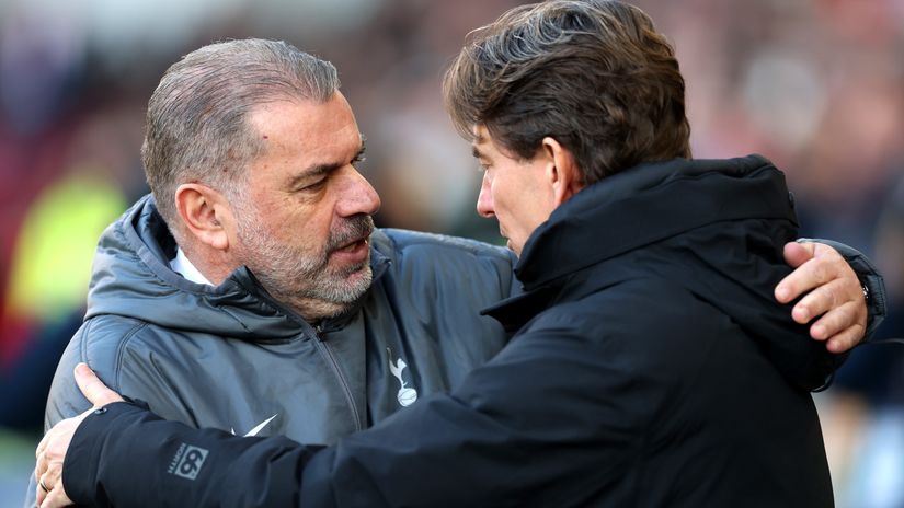Ange Postecoglou and Thomas Frank last season (©Richard Heathcote/Getty Images)