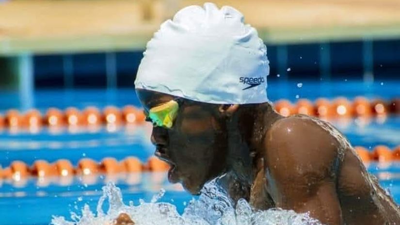 Kenyan swimmer Neo Olengo in a past meet/Kenya Aquatics