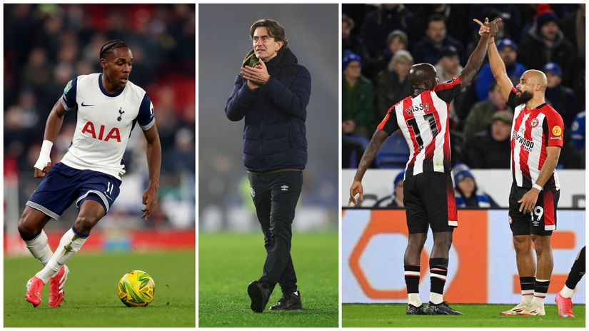 Tel, Frank, and Wissa & Mbeumo (©Getty Images)