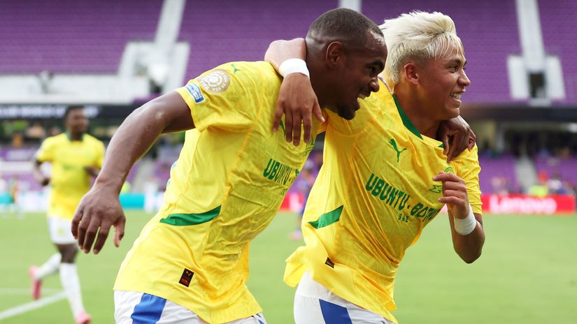 Mamelodi players celebrating (©Getty Images)