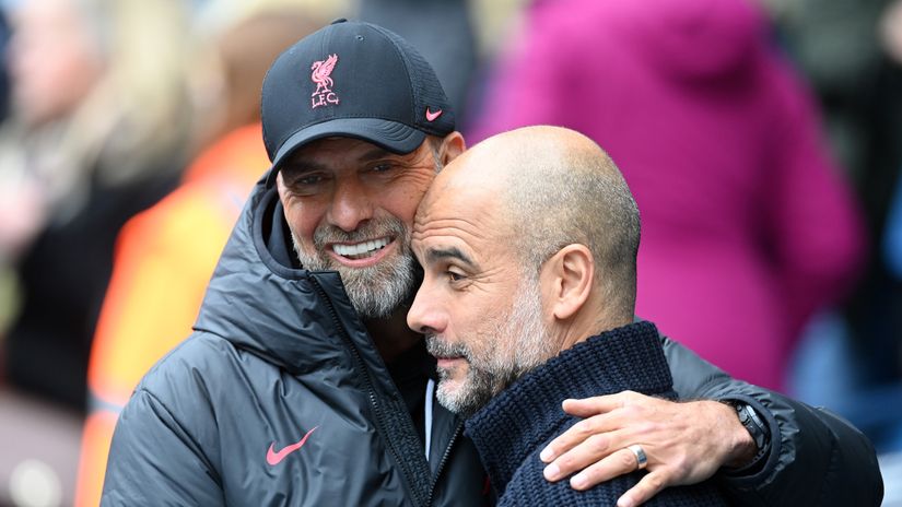 Jurgen Klopp and Pep Guardiola (©Getty Images)