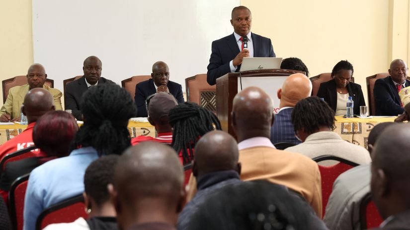 PS Mwangi addressing the Nairobi Public Participation Forum ©Ministry of Sports