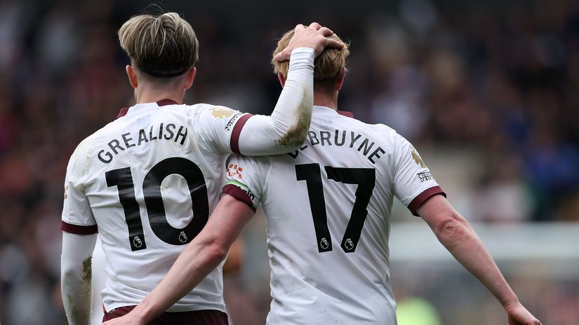 Jack Grealish & Kevin De Bruyne (©Eddie Keogh/Getty Images)