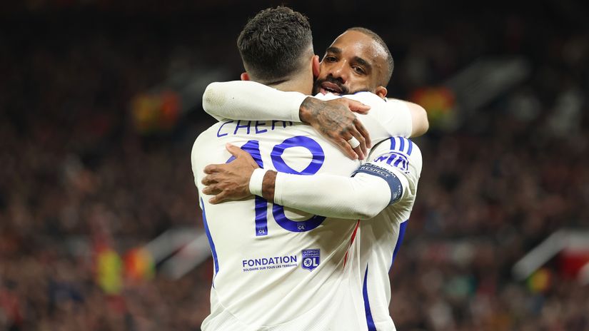 Lacazette and Cherki a few months ago (© Carl Recine/Getty Images)