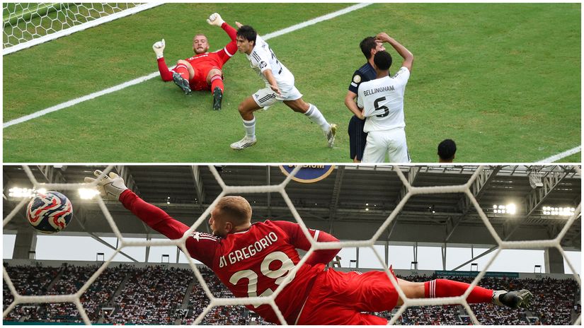 Moments from tonight's match (©Getty Images)