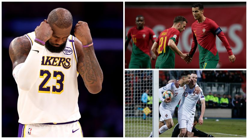 LeBron James (left) and Cristiano and Diogo Jota (©Getty images/Gallo images)
