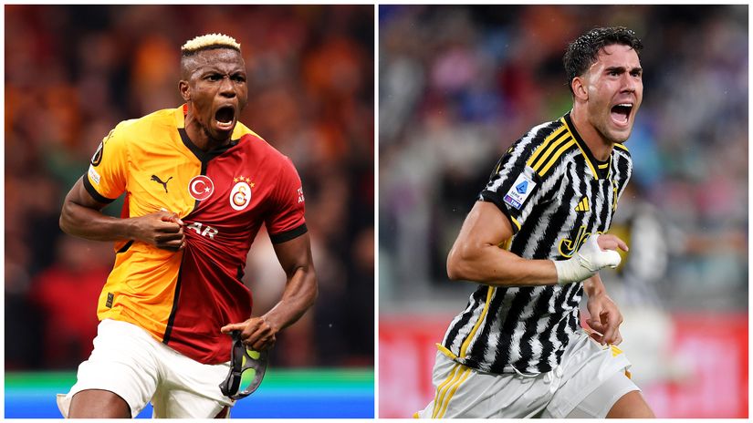 Victor Osimhen and Dusan Vlahovic (©Getty Images)