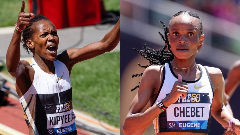 Faith Kipyegon, Beatrice Chebet © AFP