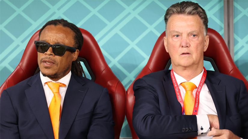 Edgar Davids and Louis van Gaal (©Michael Steele/Getty Images)