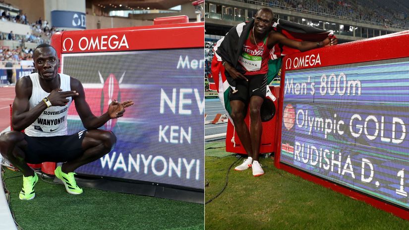 Emmanuel Wanyonyi, David Rudisha © AFP