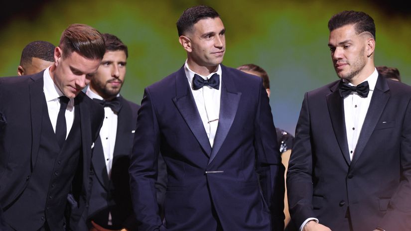 Ter Stegen, Dibu Martinez and Ederson (©Gallo Images)