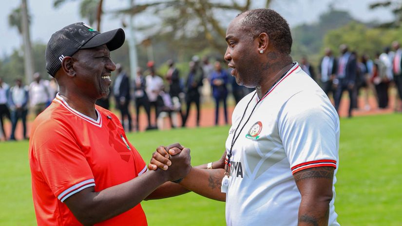 Harambee Stars players smiling to the bank as President Ruto donates millions