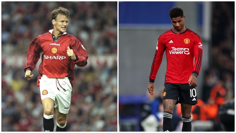 Teddy Sheringham & Marcus Rashford (©Getty Images)