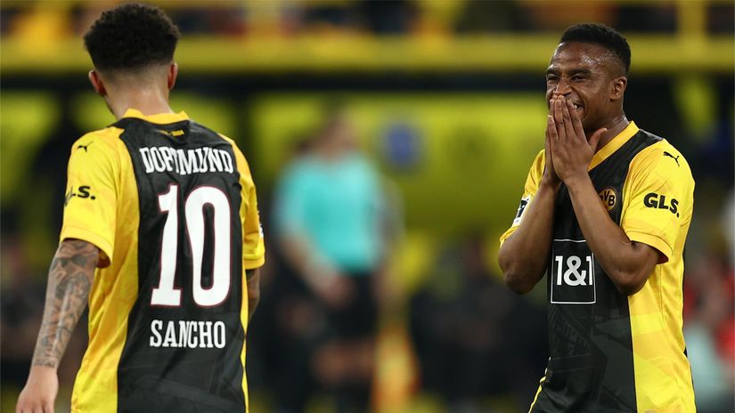 Moukoko and Sancho back at BVB in 2024 (©Leon Kuegeler/Getty Images)
