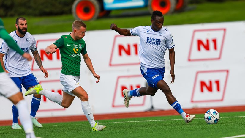Timothy Ouma in action on Wednesday ©Lech Poznan