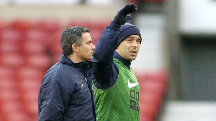 Jose Mourinho and Jorge Costa back in the days (©Gallo Images)
