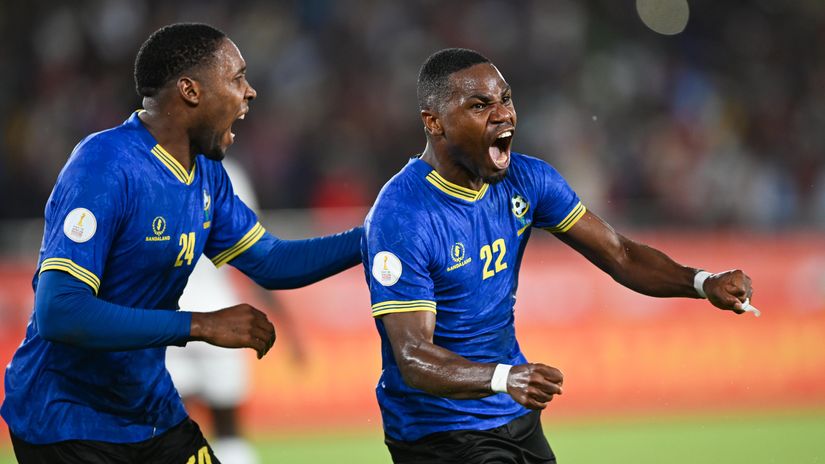 Tanzania's Shumari Kapombe clebrates his winner against Mauritania ©CAF Online