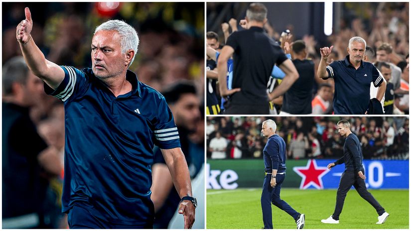 Mourinho won the battle against Van Persie (©AFP)