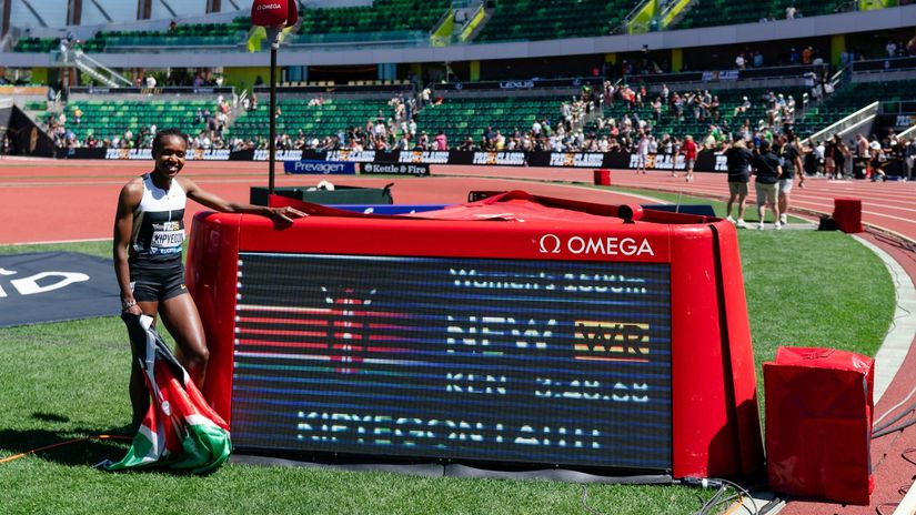 Faith Kipyegon shatters multiple records after first 3000m race in a decade