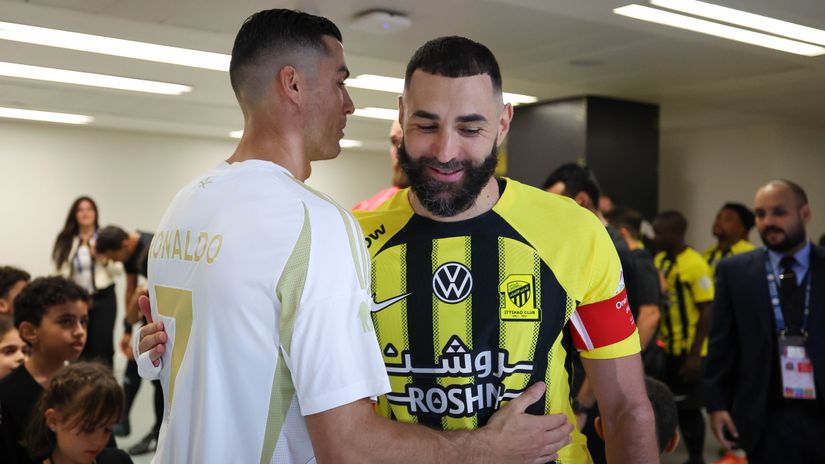 Cristiano Ronaldo and Karim Benzema (©Getty Images)