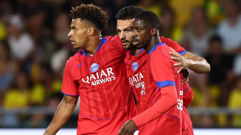Goncalo Ramos, Desire Doue and Ousmane Dembele (©Gallo Images)
