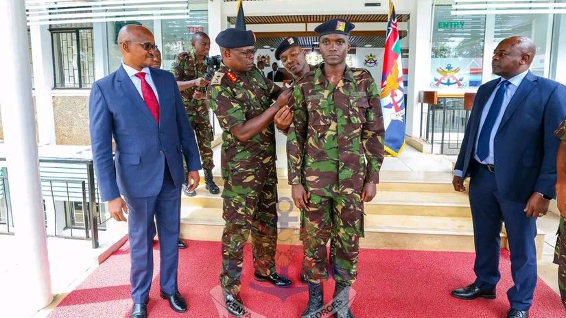 President Ruto’s pledge fulfilled as KDF promotes Harambee Stars winger