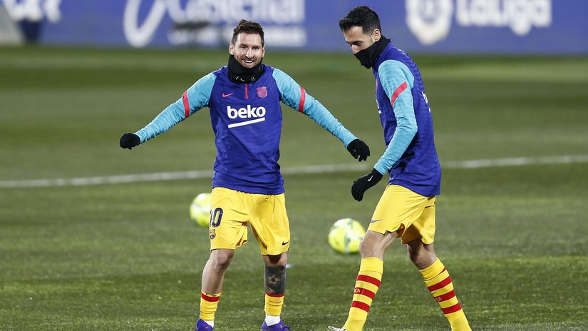 Leo Messi and Segio Busquets (©Getty Images)