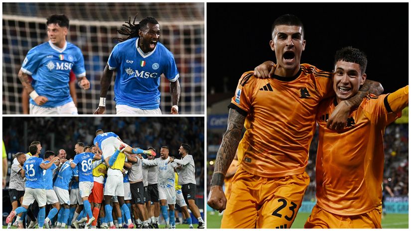 Anguissa & Soule celebrating their winners (©Image Photo Agency/Francesco Pecoraro/Getty Images/Gallo Images)