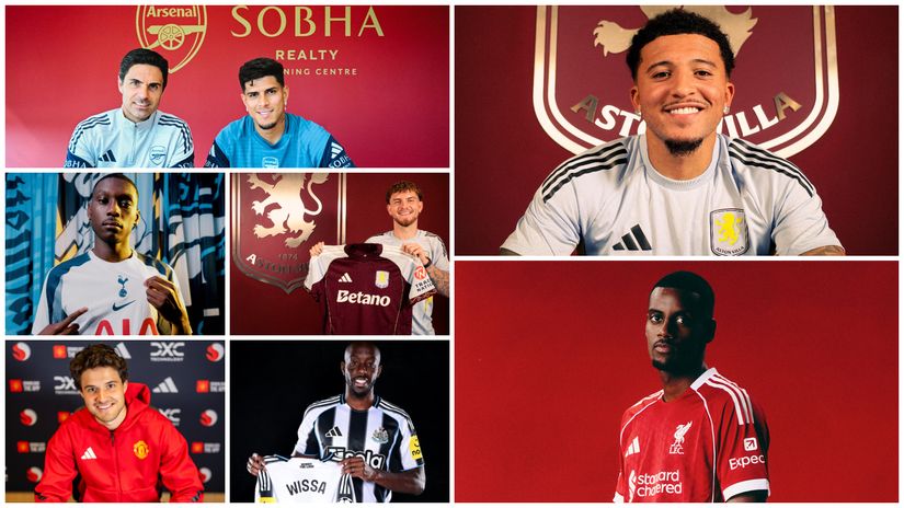 Superb Deadline Day signings! (©x.com/AVFCOfficial/ManUtd/Arsenal/NUFC/SpursOfficial/LFC)