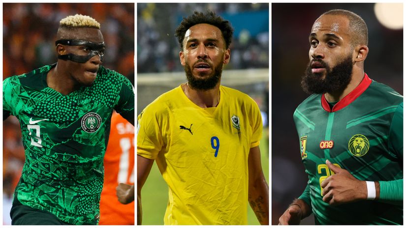 Osimhen, Aubameyang and Mbeumo (©Gallo images)