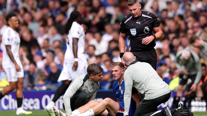 Delap after picking up the injury against Fulham (©Justin Setterfield/Getty Images)