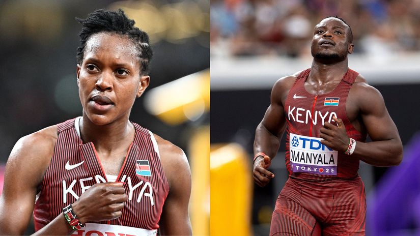 Faith Kipyegon and Ferdinand Omanyala © AFP