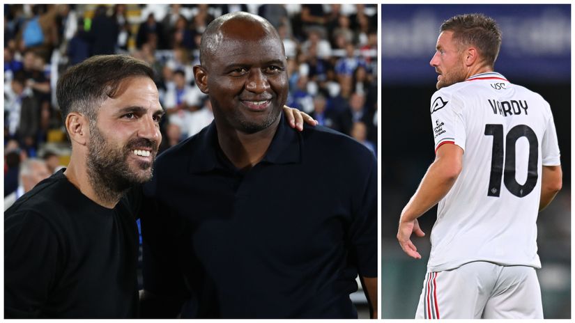 Fabregas and Vieira reunion and Vardy's Serie A debut on Monday night (©Getty images)