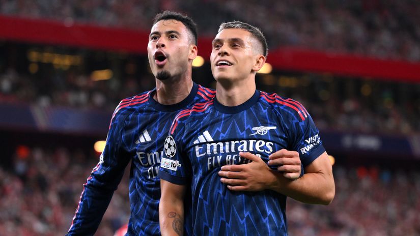 Arsenal's heroes - Martinelli & Trossard (©David Ramos/Getty Images)