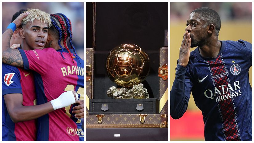 Barca duo and Dembele in contention for the award (©Getty images)