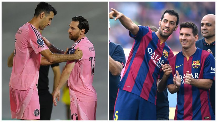 Everlasting friendship between Busquets and Messi (©Getty images)