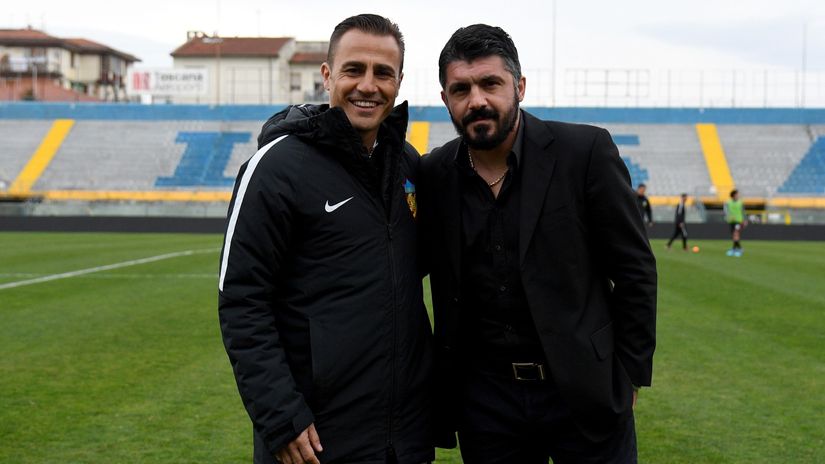 Cannavaro and Gattuso in their early managerial days (©Claudio Villa/Getty Images/Gallo Images)
