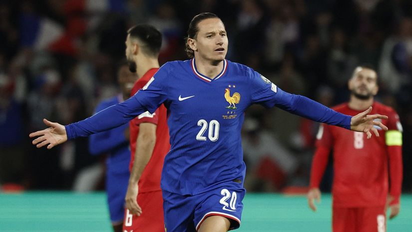 Thauvin after scoring for France two days ago (©Reuters/Benoit Tessier/Gallo Images)