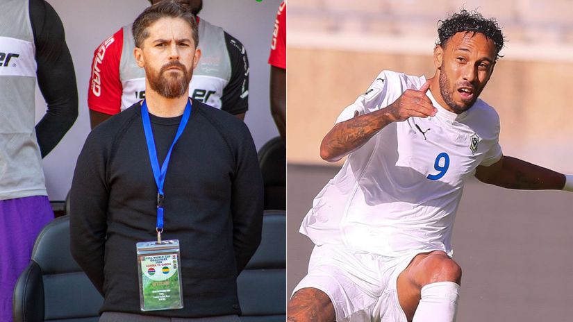 Jonathan McKinstry, Pierre-Emerick Aubameyang © Gambia Football Federation, Stafford Ondego