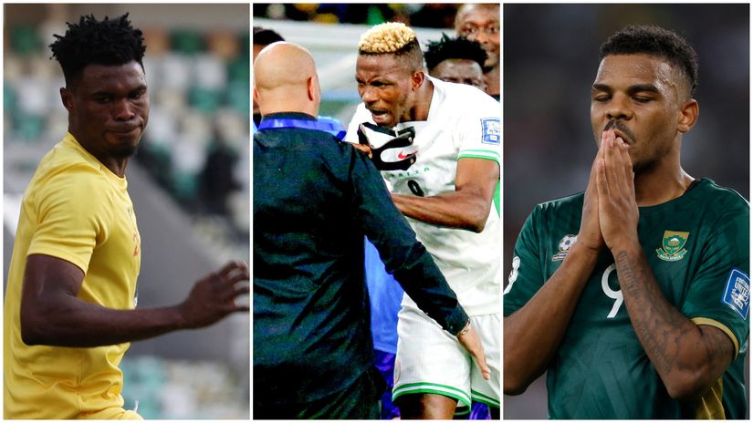 Benin's Dodo Dokou, South Africa's Lyle Foster and Victor Osimhen of Nigeria (©Gallo images)