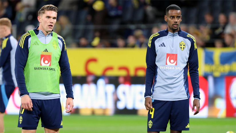 Victor Gyokeres and Alexander Isak (©Michael Campanella/Getty Images)