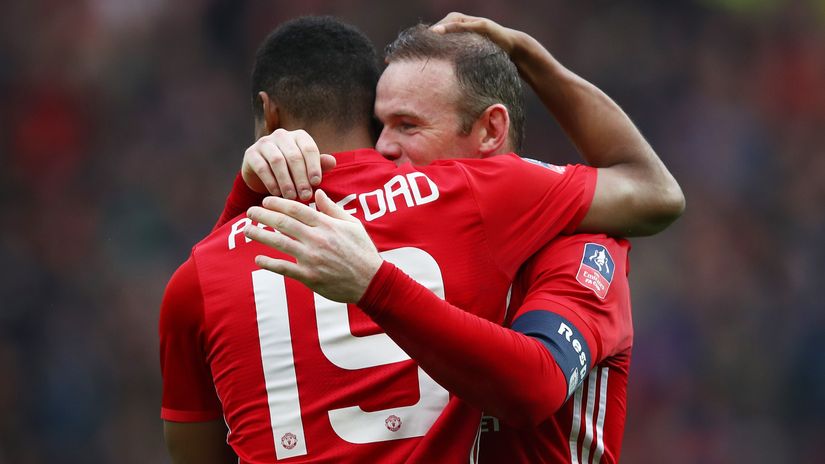 Marcus Rashford and Wayne Rooney (©Getty Images)