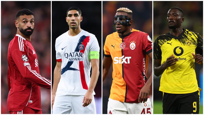 Salah, Hakimi, Osimhen and Guirassy are in contention for the award (©Getty images)