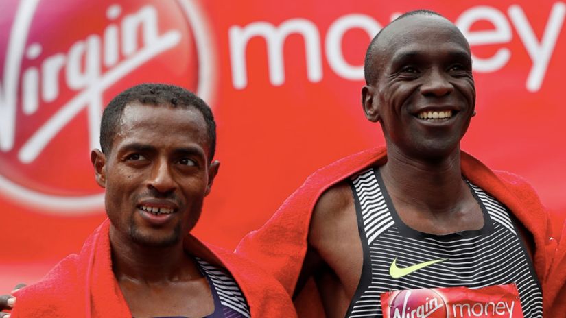 Kenenisa Bekele and Eliud Kipchoge ©London Marathon